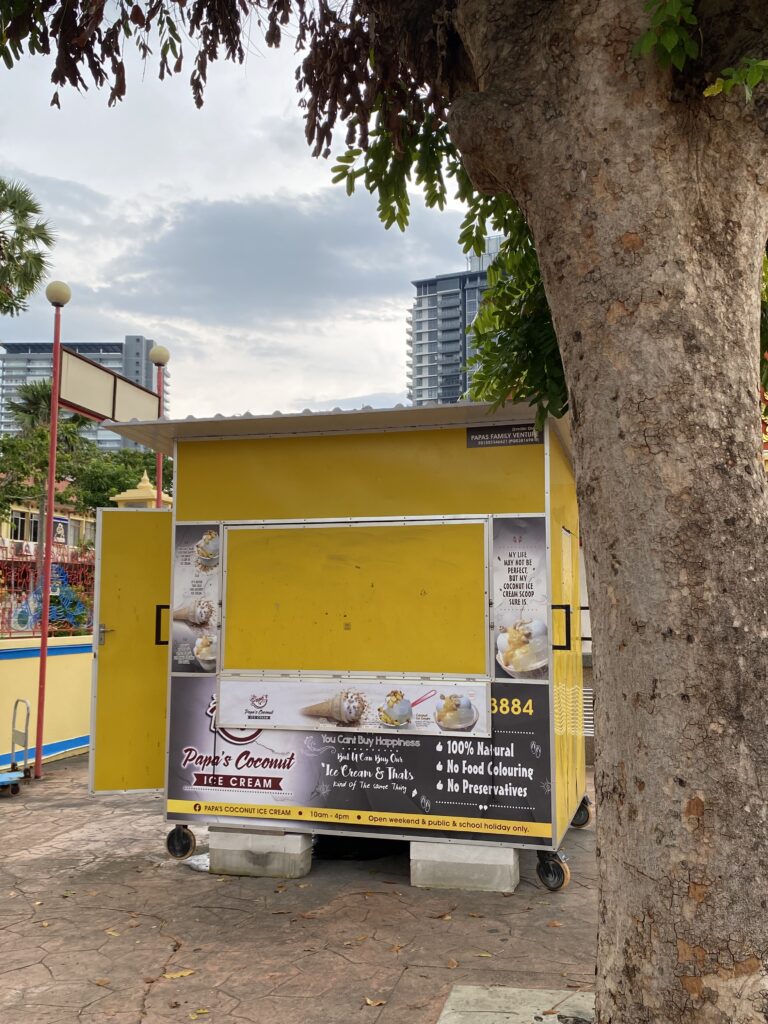 Reclining Buddha Penang, coconut ice cream Penang